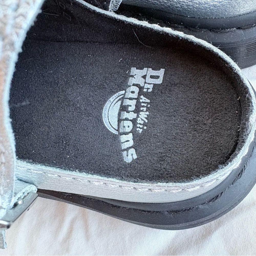 Dr. Martens Silver Mules